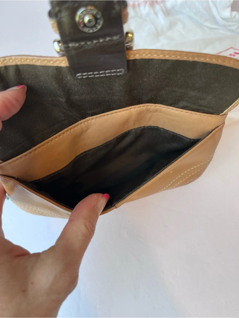 Vintage Coach Tan Soho Wristlet Y2K